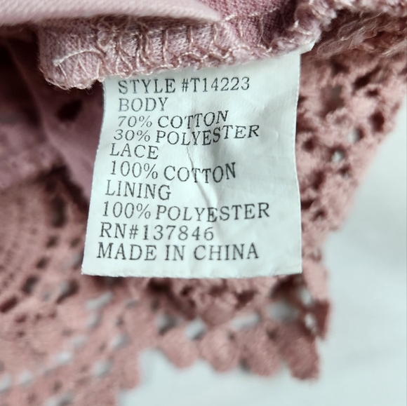 KONTROL CONTEMPORARY SLIGHTLY CROP DUSTY PINK RELAX FIT SZ MEDIUM. 200% COTTON - Picture 8 of 8